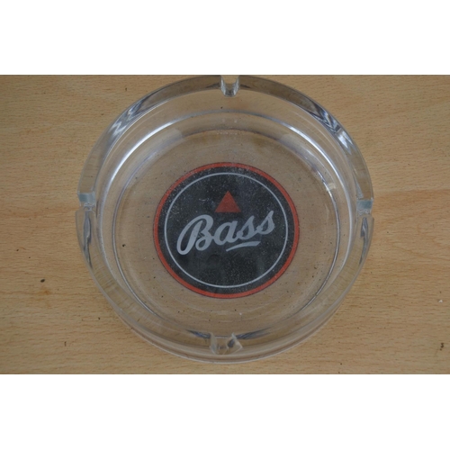 465 - A vintage Bass glass ashtray.