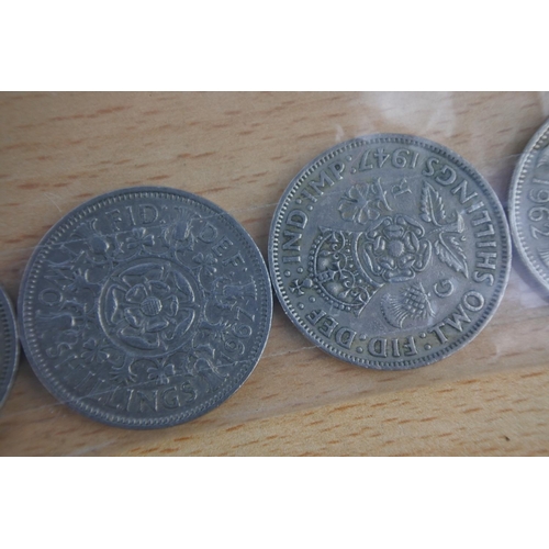 467 - A lot of 5 two shilling coins.