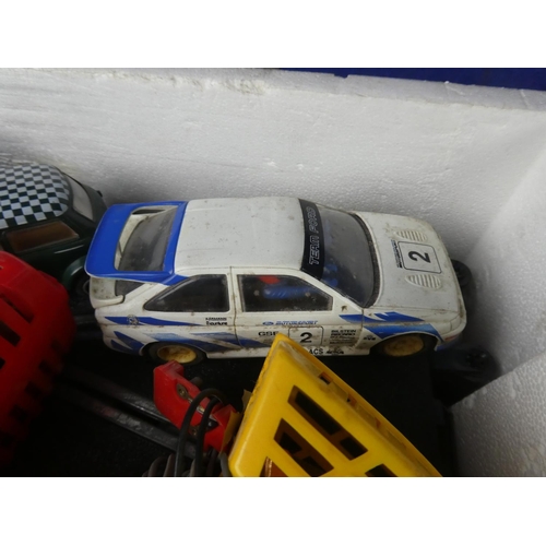 507 - A boxed vintage Scalextric Rally Cross and a lot of extra track.