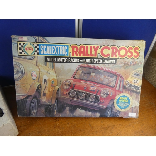 507 - A boxed vintage Scalextric Rally Cross and a lot of extra track.