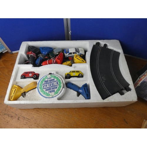 507 - A boxed vintage Scalextric Rally Cross and a lot of extra track.