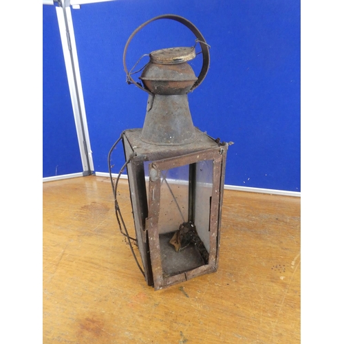 529 - An antique lantern.