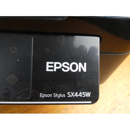 533 - A Goodman DVD player and a Epson printer and a boxed Epson picture mate.