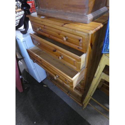 571 - A pine chest of six drawers. Approx  105x75cm.