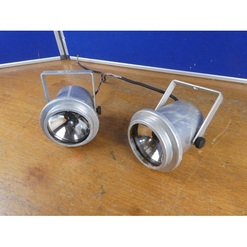 575 - A pair of industrial style spotlights.