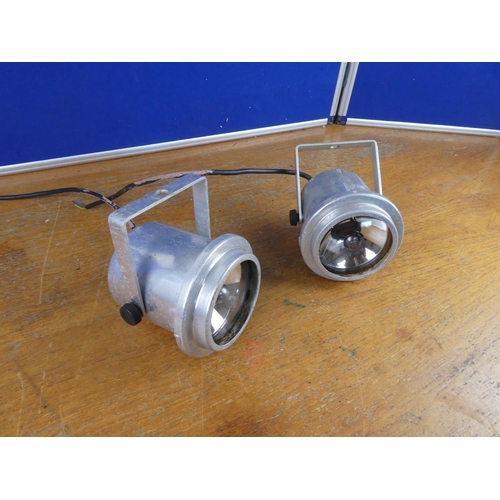 575 - A pair of industrial style spotlights.