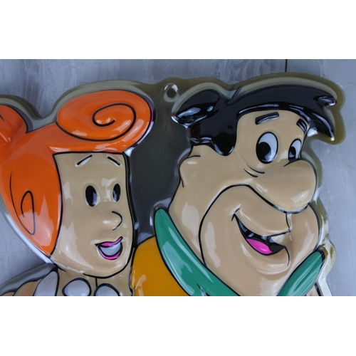 682 - Thirteen vintage cartoon wall plaques 'Fred Flintstone and Wilma' by Hanna-Barbera Productions 1990.