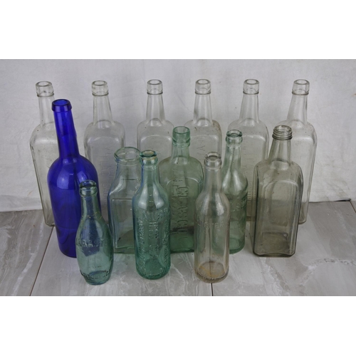 688 - A lot of antique glass bottles to include Alabaster, London, J McAllister, Ballymena, P Murphy, Ball... 
