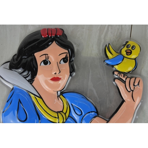 729 - Three Snow White vintage cartoon character wall plaques.