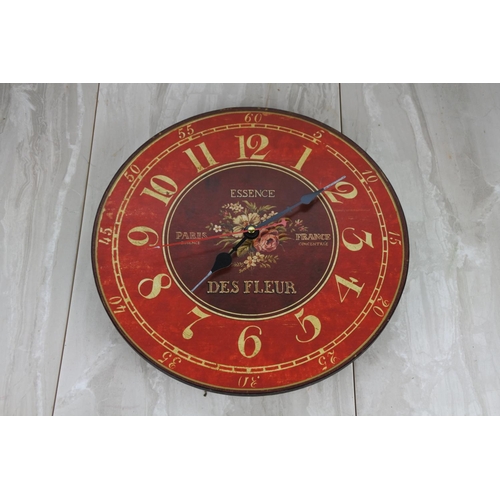 746 - A French style battery operated wall clock. approx 34cm.