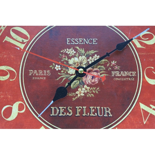 746 - A French style battery operated wall clock. approx 34cm.