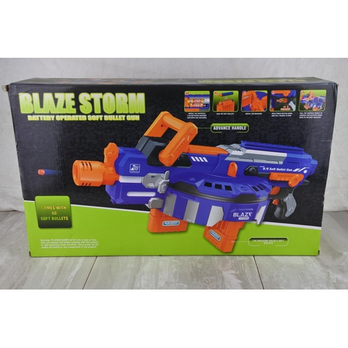 752 - A boxed Blaze Storm battery operated soft bullet gun.