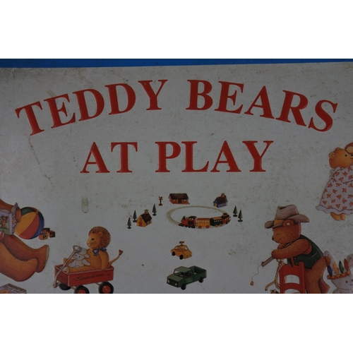 758 - 'Teddy Bears at Play' metal advertising sign.