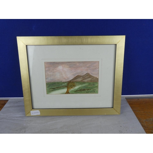 802 - A framed watercolour, signed by the Artist. approx 26x34cm.