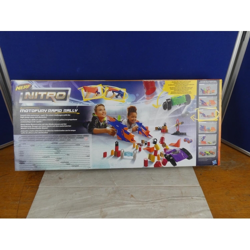 837 - A large boxed Nerf Nitro Motofury Rapid Rally set.