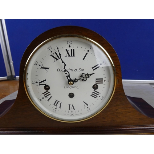 858 - An O Comitti & Son, London mantle clock. 
 approx 39x21cm