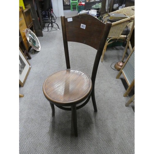 883 - A vintage Bentwood style chair.