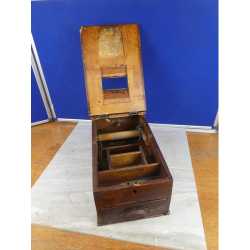 845 - An antique mahogany shop till. approx 18x43x22cm.