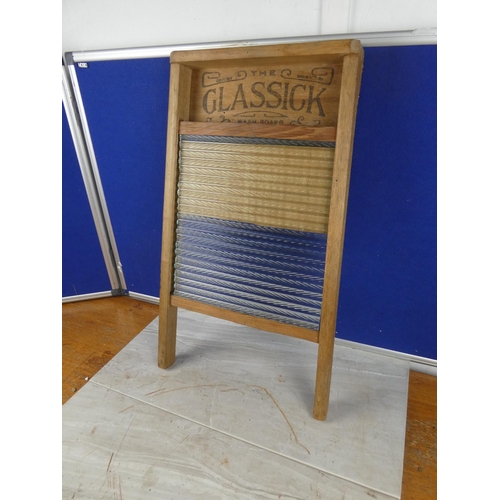 868 - A vintage Glassick washboard. approx 60cm.