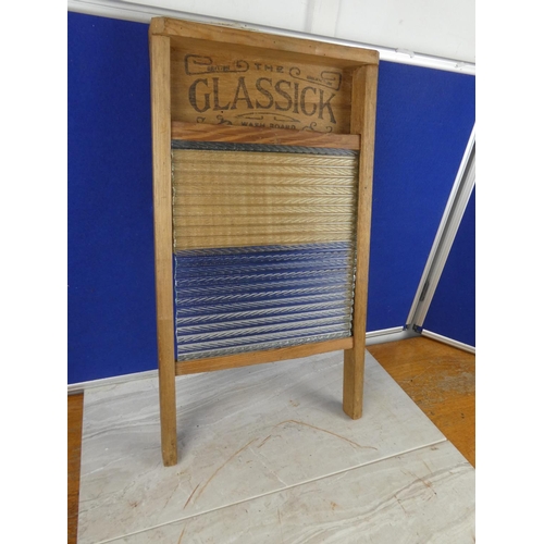 868 - A vintage Glassick washboard. approx 60cm.