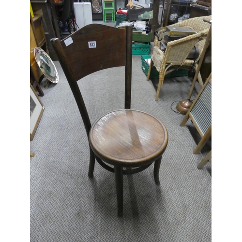 883 - A vintage Bentwood style chair.