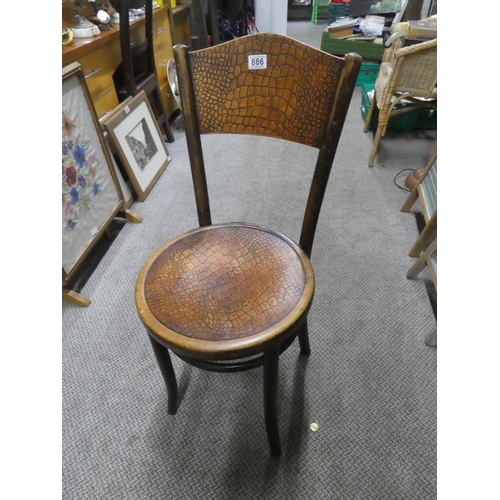 886 - A vintage Bentwood style chair.