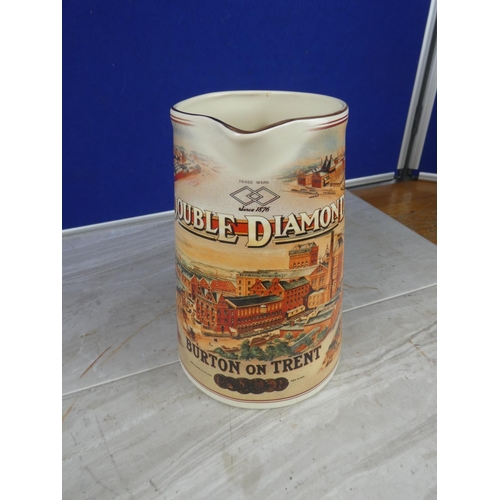 914 - A 'Double Diamond - Burton on Trent' pottery jug.