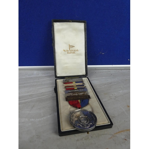 943 - A Royal Marines Rifle Association sterling silver medal.