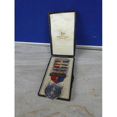 943 - A Royal Marines Rifle Association sterling silver medal.