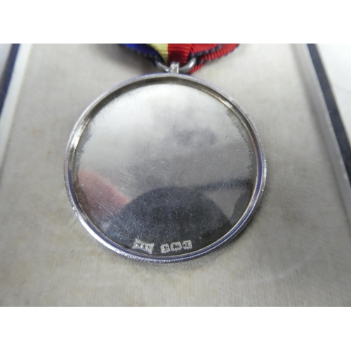 943 - A Royal Marines Rifle Association sterling silver medal.