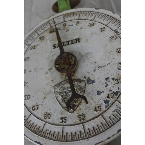 1001 - A vintage set of Salter hanging scales.