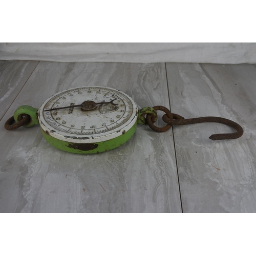 1001 - A vintage set of Salter hanging scales.