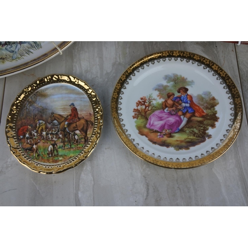 1010 - A Weatherby Hanley oval hunting scene plate and more.