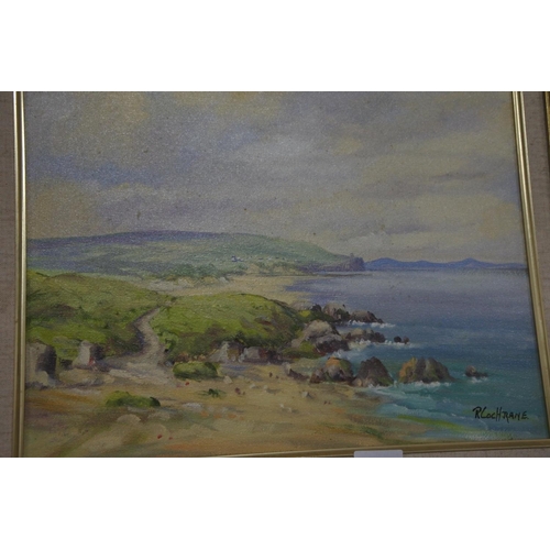 1023 - A gilt framed oil painting signed R Cochrane.