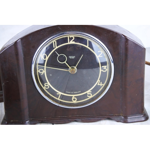 1032 - A vintage Metamec mantle clock, a vintage Smiths Sectric mantle clock and  another.