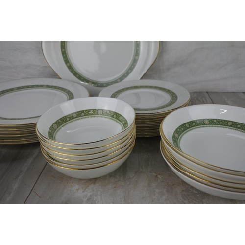 1047 - A Royal Doulton Rondelay pottery tea set, dinner plates and more.