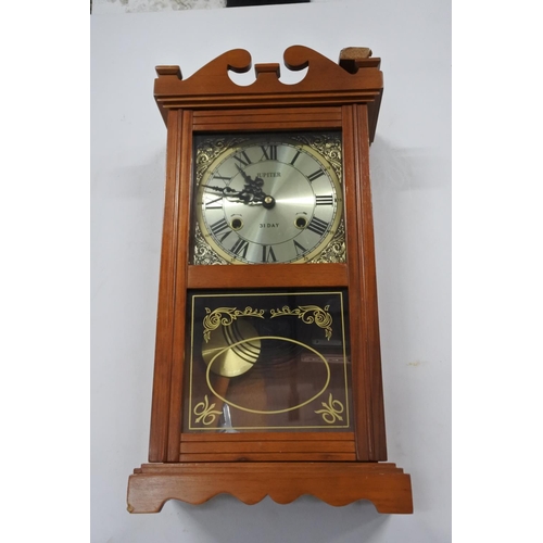 963 - A Jupiter 31 day wall clock. approx 49cm.