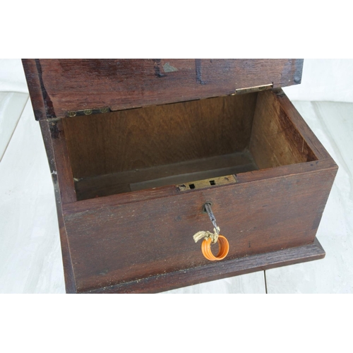 966 - A vintage wall mounted collection box. approx 35x26x17cm.