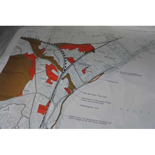 975 - A lot of vintage Belfast Urban Area ordnance survey maps.