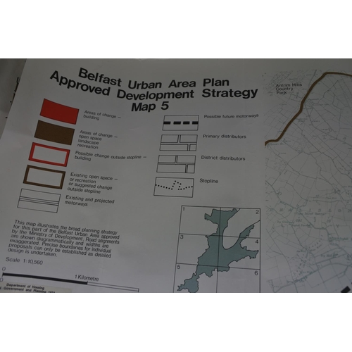 976 - A lot of vintage Belfast Urban Area ordnance survey maps.