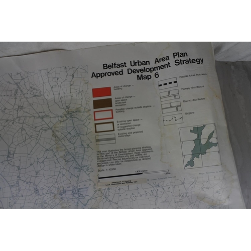 976 - A lot of vintage Belfast Urban Area ordnance survey maps.