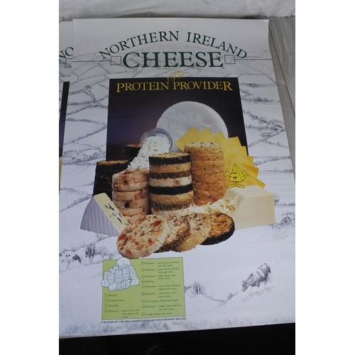 979 - A lot of vintage cheese and milk educational posters.