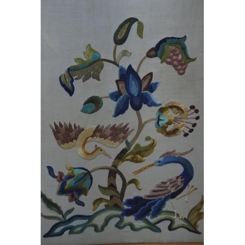 982 - A vintage firescreen/table with tapestry panel. approx 82x47cm.