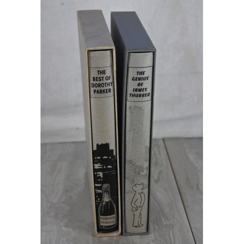 999 - Two boxed Folio Society books 'The Genius of James Thurber' and 'The Best of Dorothy Parker'.