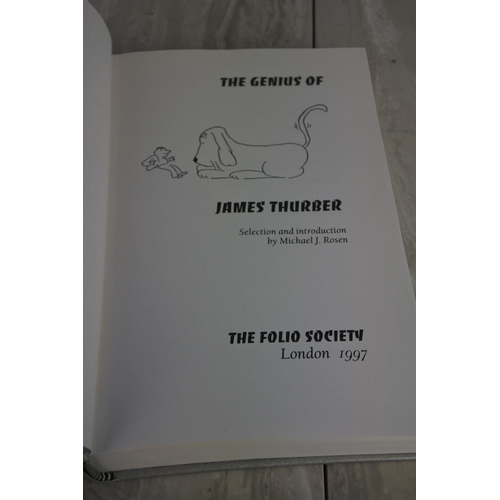 999 - Two boxed Folio Society books 'The Genius of James Thurber' and 'The Best of Dorothy Parker'.