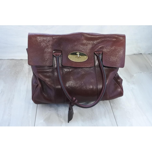 950 - A stunning genuine Mulberry ox blood leather bag.