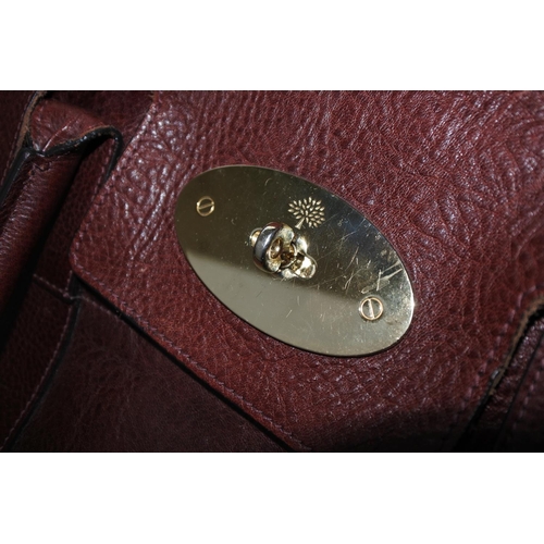 950 - A stunning genuine Mulberry ox blood leather bag.