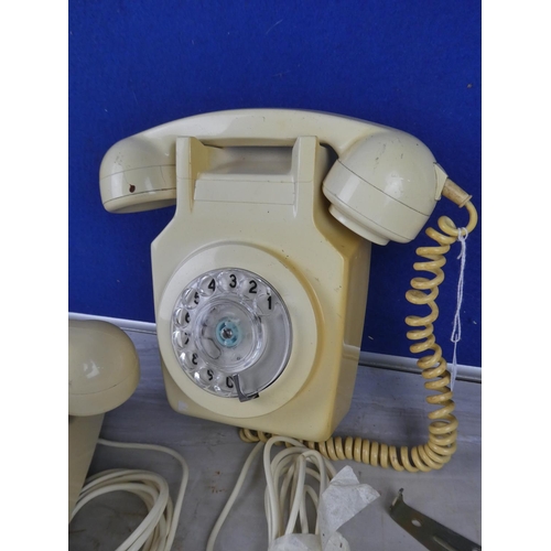 1077 - Two vintage telephones, rewired and internet compatible.