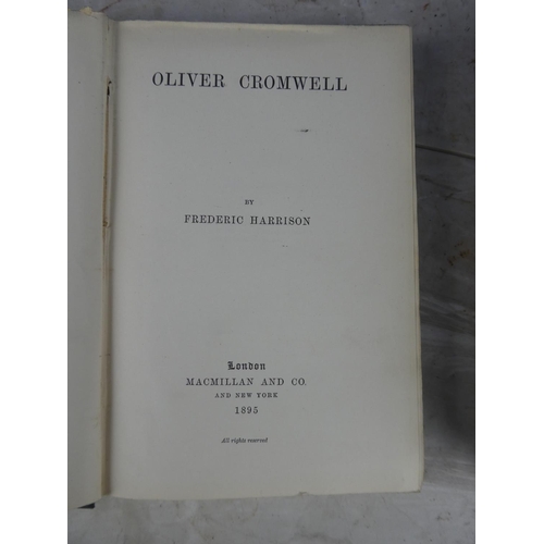 1112 - Two antique books 'McCombs Presbyterian Almanack' and 'Oliver Cromwell'.