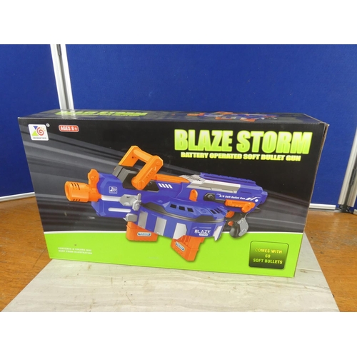 1127 - A boxed Blaze Storm battery operated soft bullet gun.